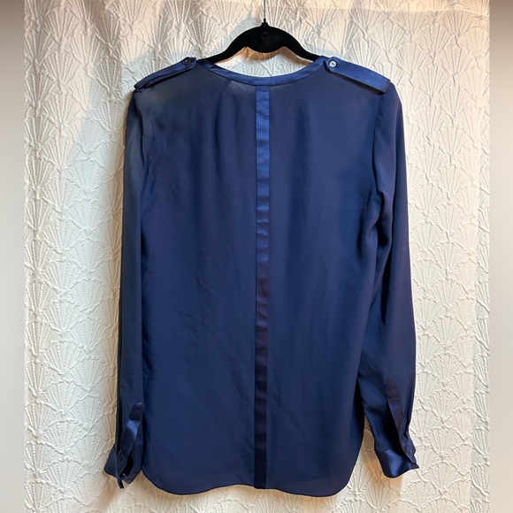 Adam Lippes Small Midnight Blue Blouse - Picture 2 of 7